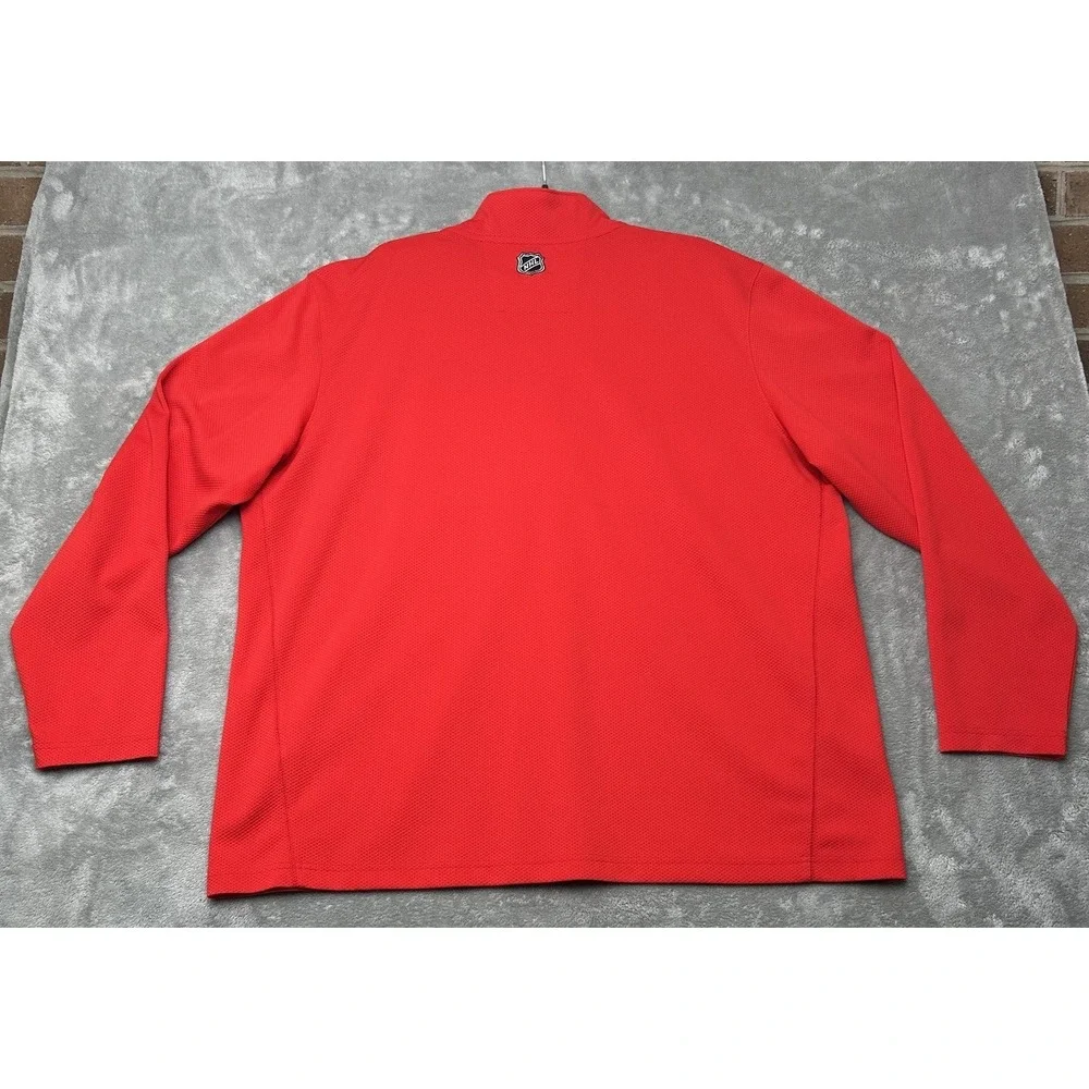NHL Washington Capitals Reebok Center Ice Mens 1/4 Zip sweatshirt size 2XL